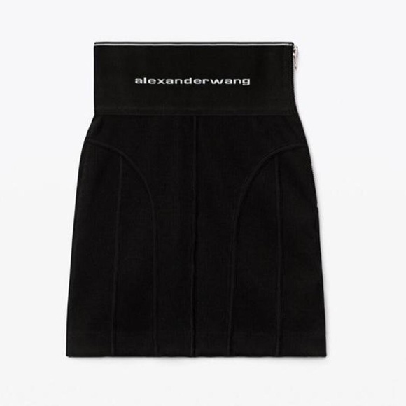 Alexander Wang Black Mini Skirt with Zipper Detail - Picture 3 of 8